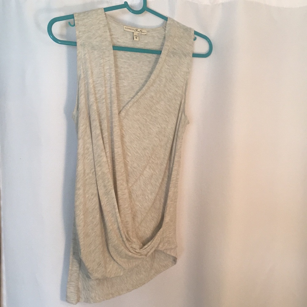 Muscle tank top with crossover front